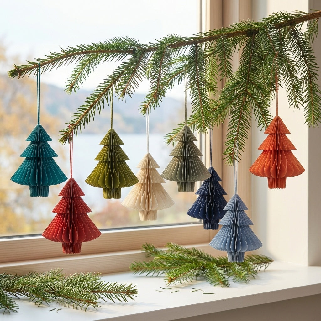Weihnachtsdekoration zum Selbermachen – mit Papier & Naturmaterialien