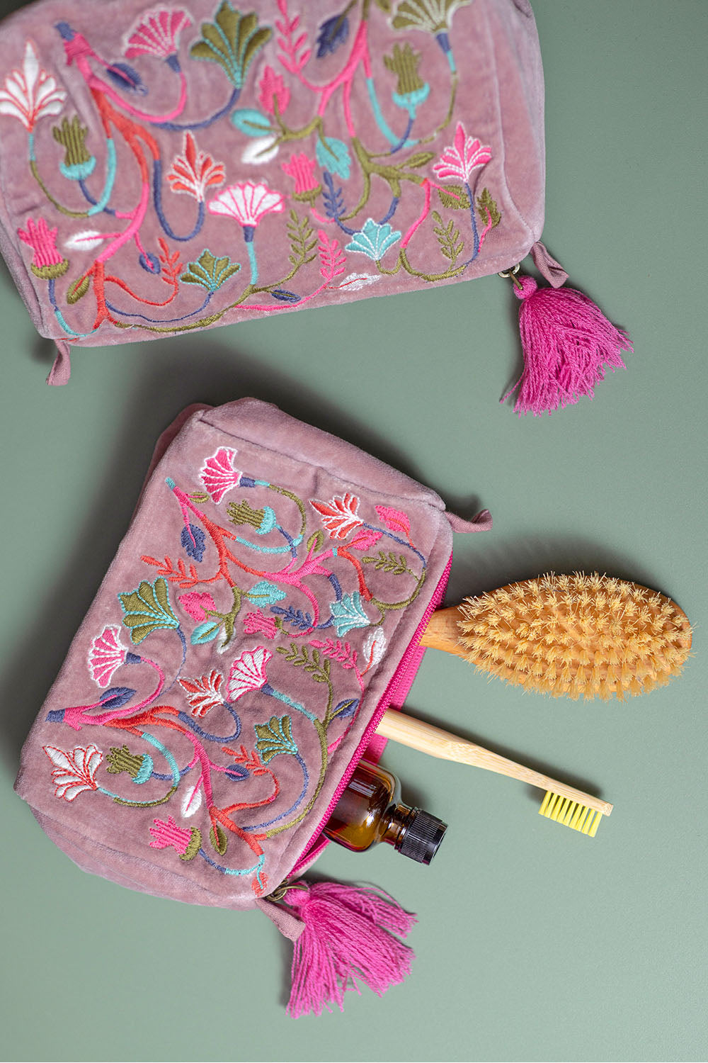 Kosmetiktasche VELVET MEADOW (GOTS) - mittelgroß