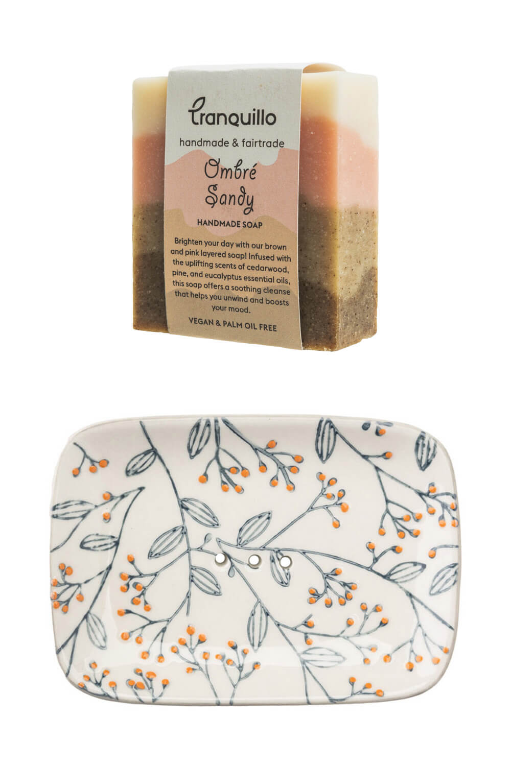 Set: Soap & Soap Dish ROMANTIC - your care duo