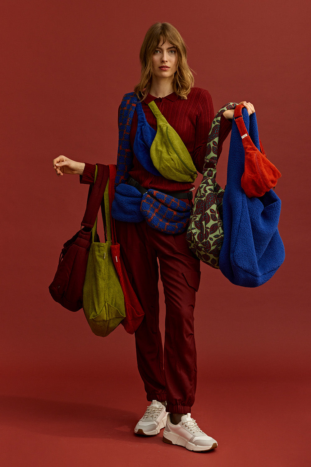 Shopper aus Fleece blau