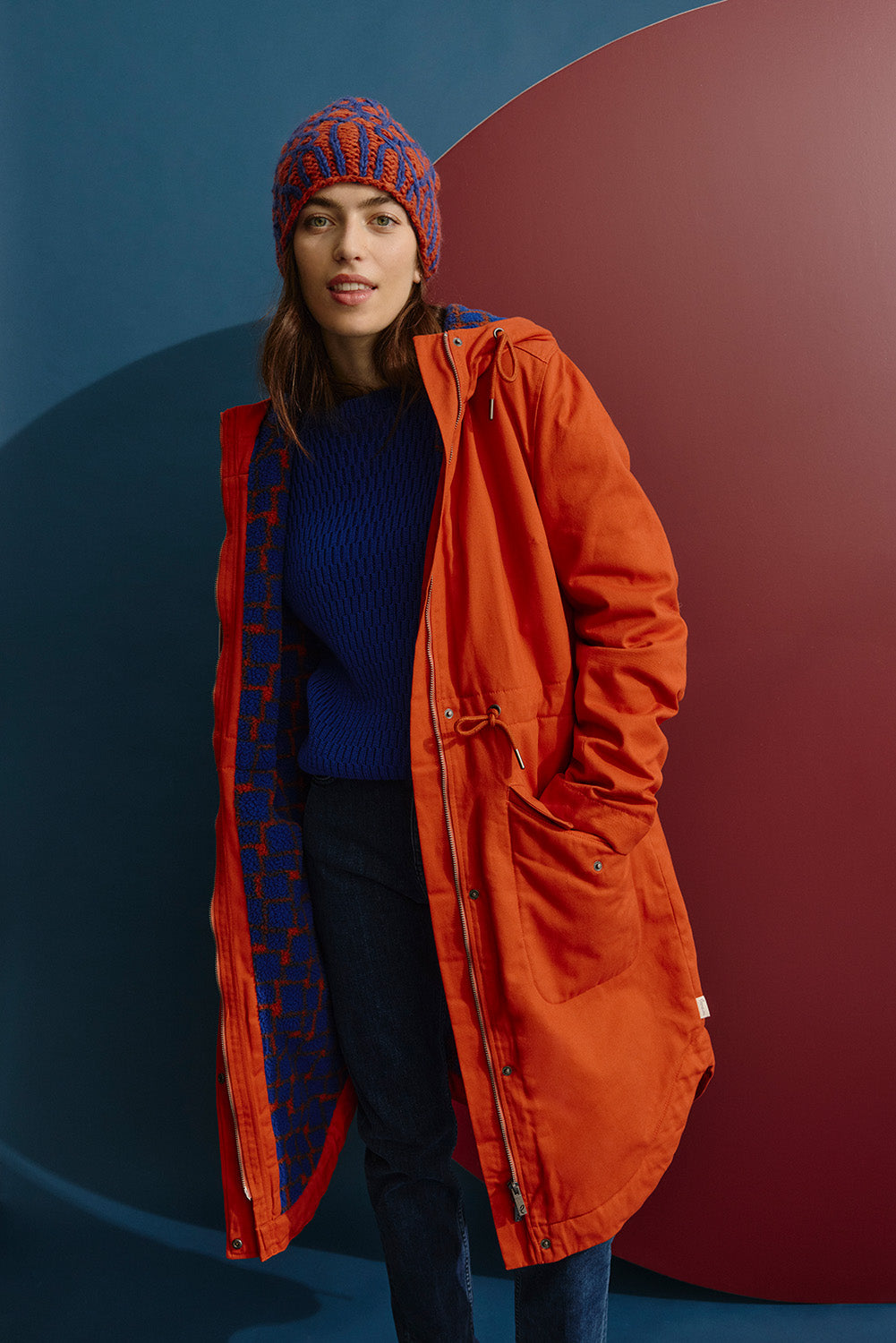 Gefütterter Parka aus Biobaumwolle