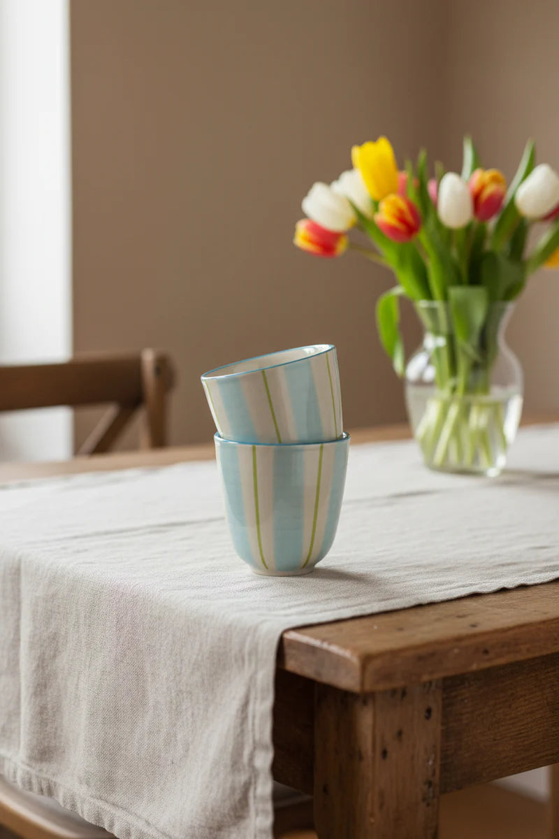 2er Set Becher LINQUA blau