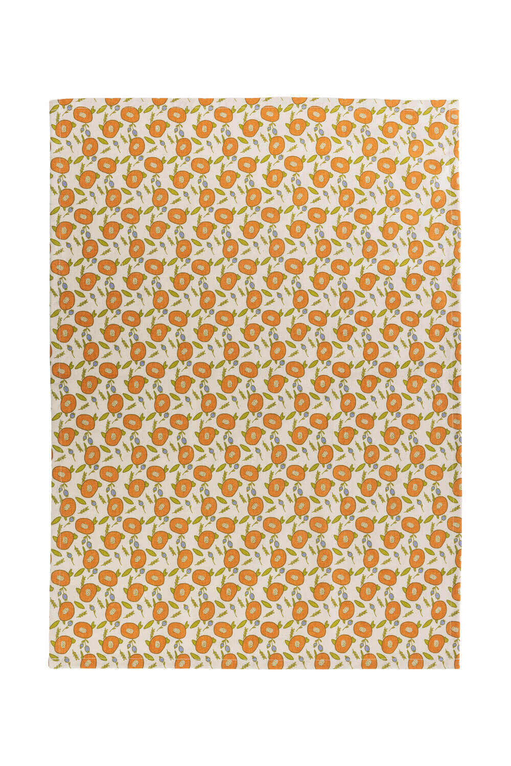 Geschirrtuch VINTAGE GARDEN Orange aus Bio-Baumwolle