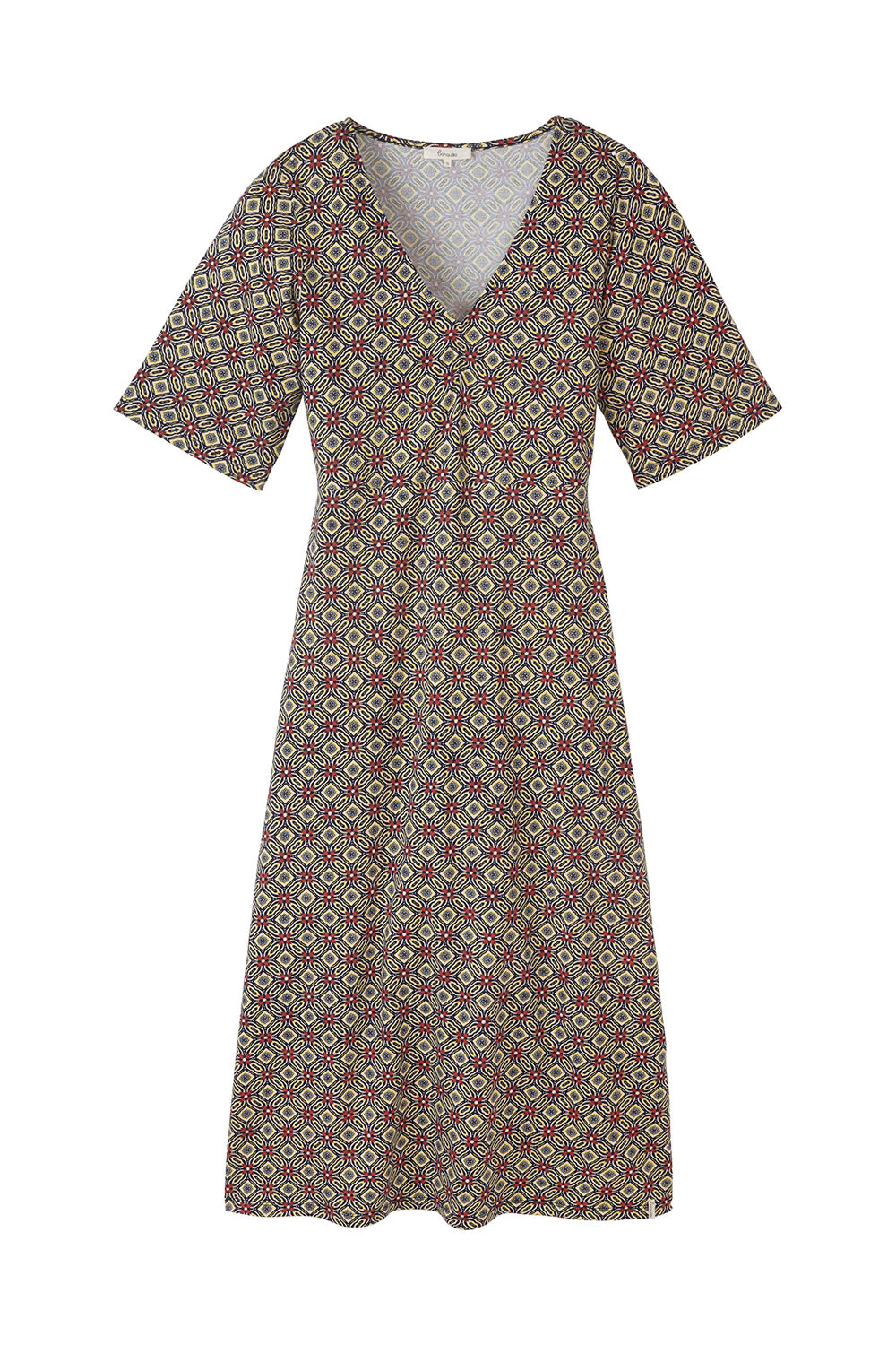 Midikleid bedruckt aus Jersey