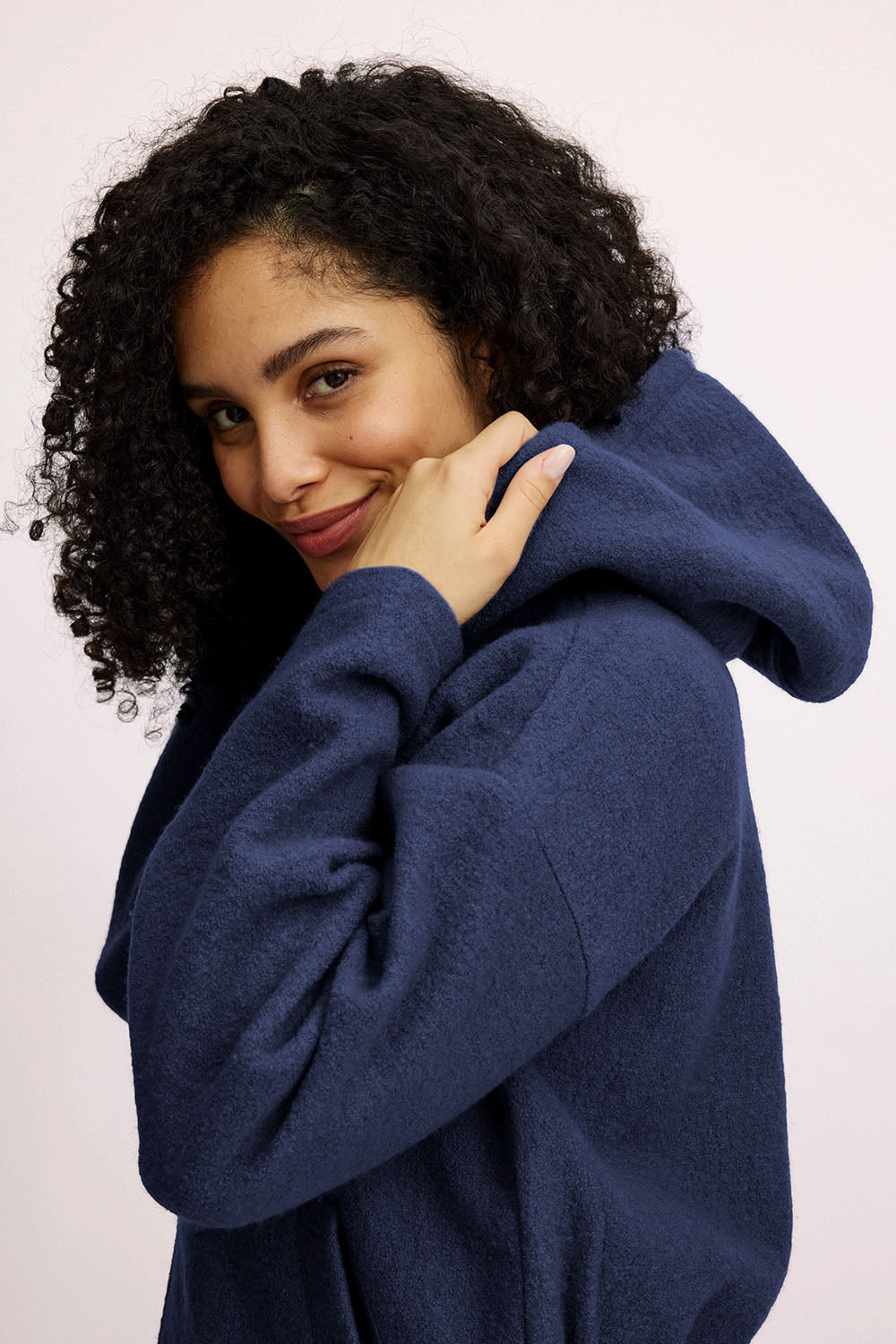 Cosy jacket made from milled wool