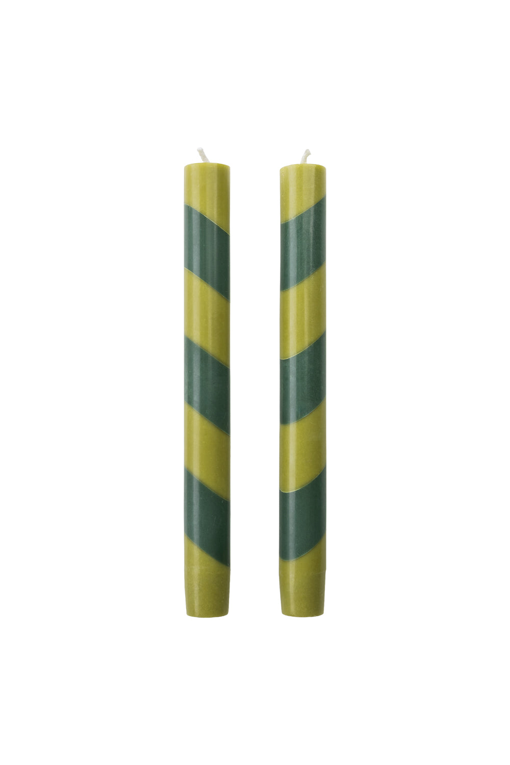 Handgearbeitete Stabkerzen GLUMI TWIST 2er-Set, 20 cm