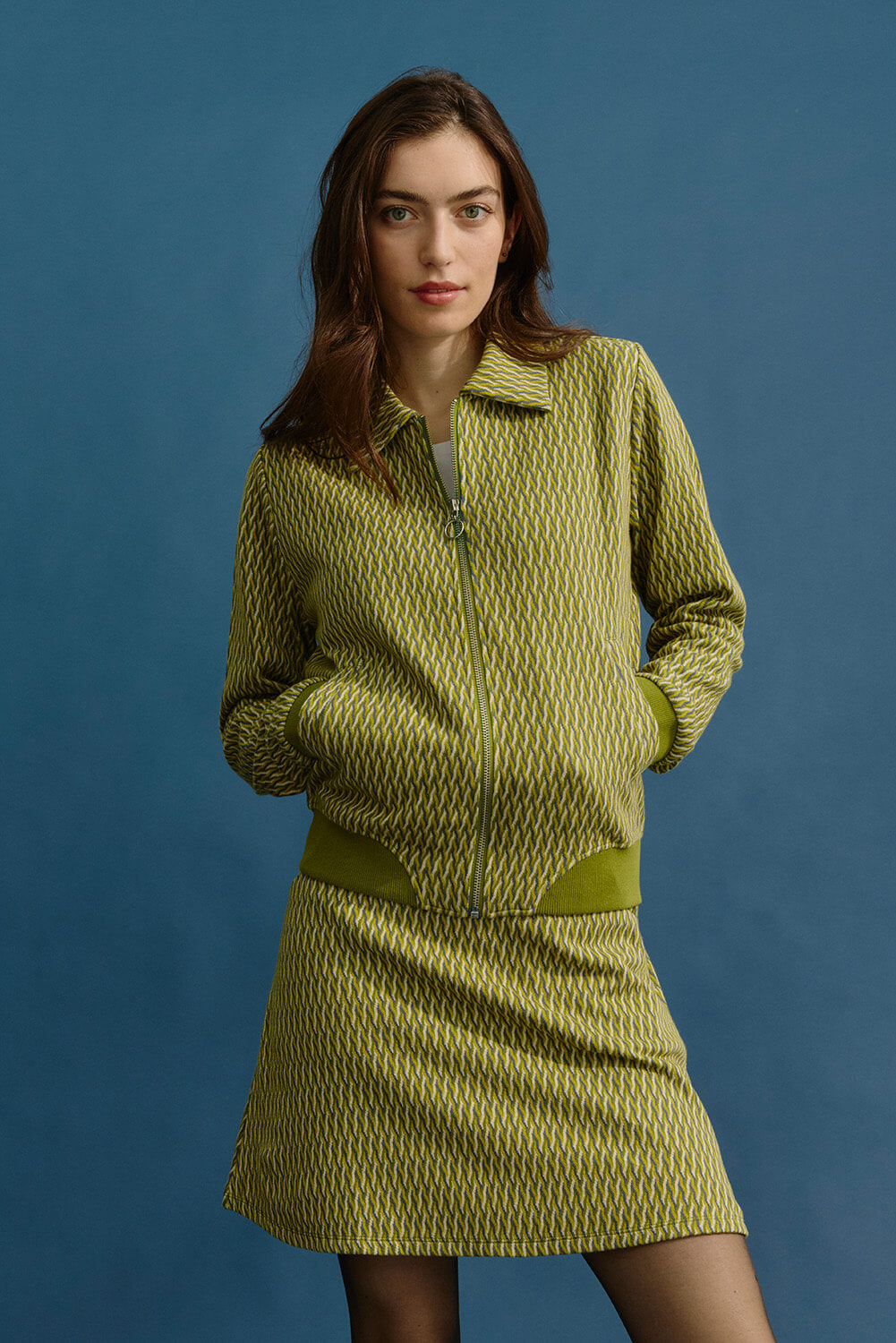 Gestrickte Jacke im Retro-Look