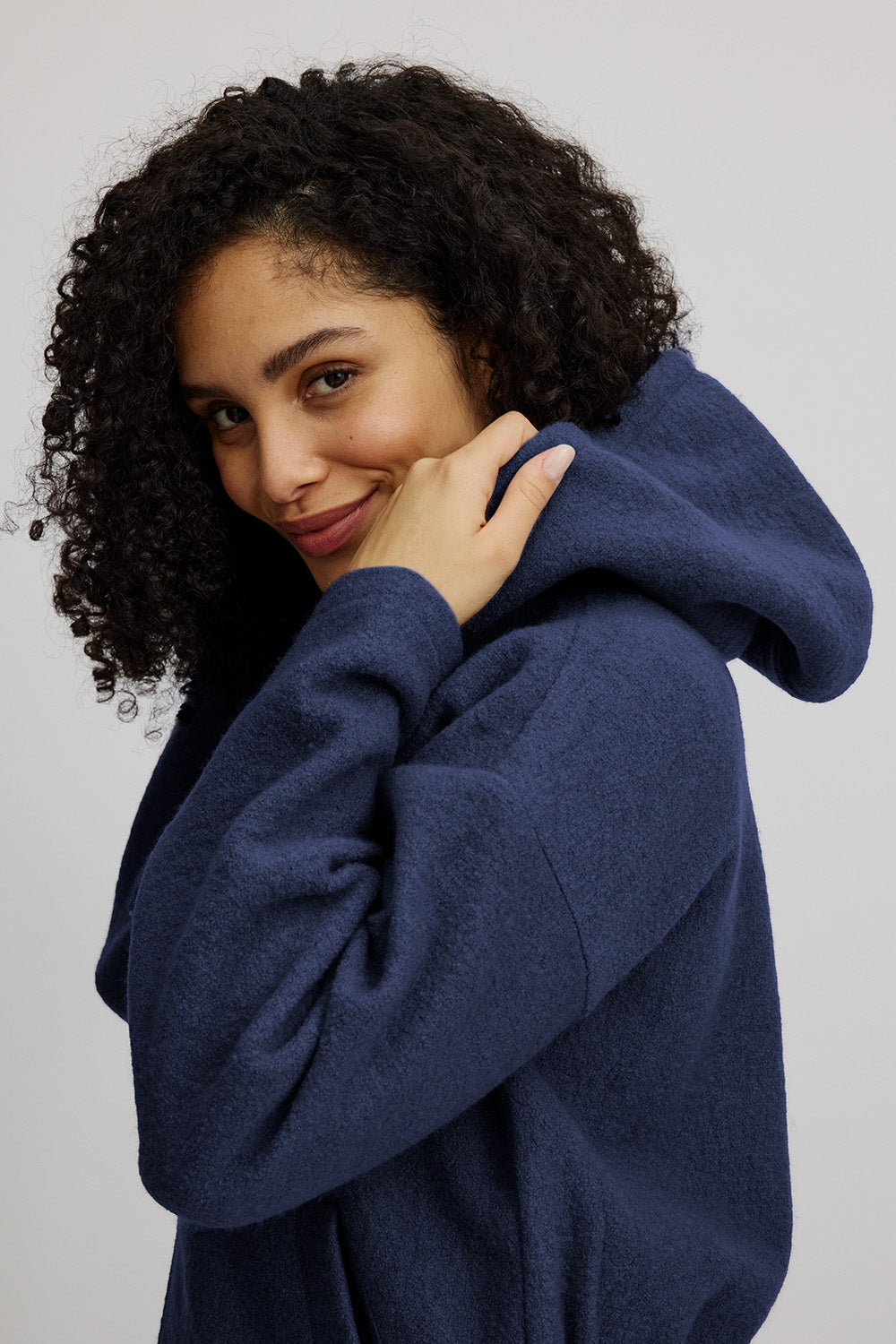 Cosy jacket made from milled wool