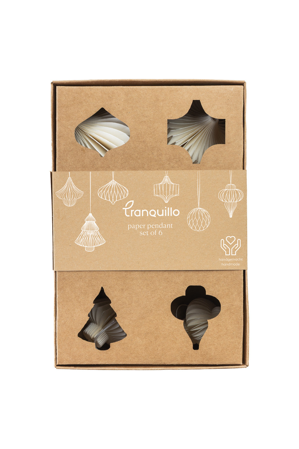 Paper Pendants WHITE PAPERA Set of 6