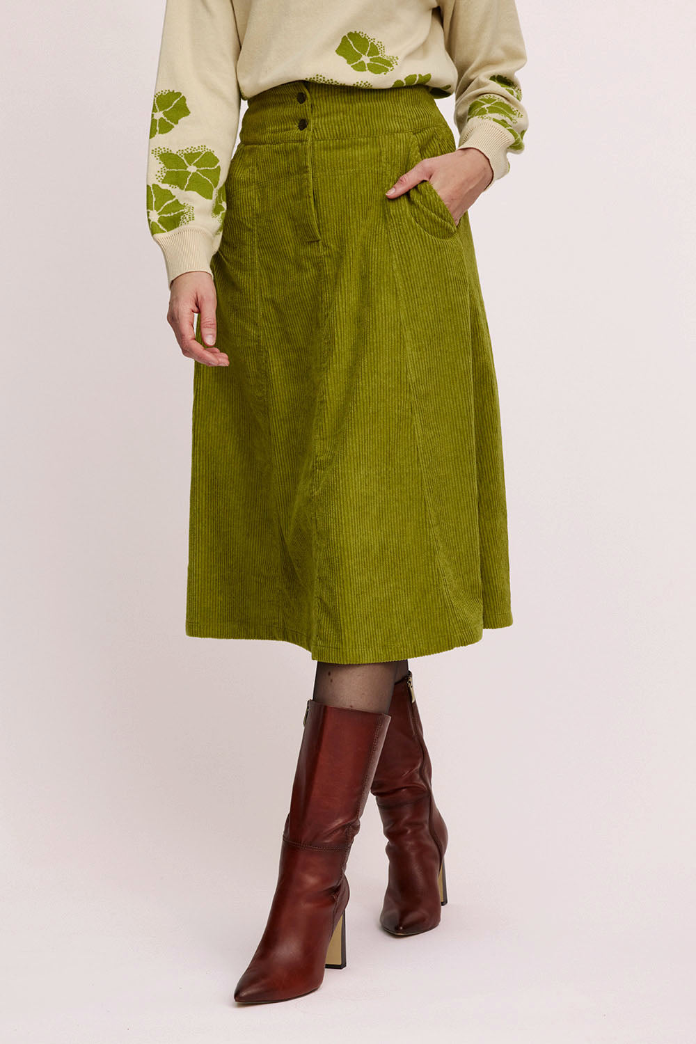 Corduroy skirt made from organic cotton