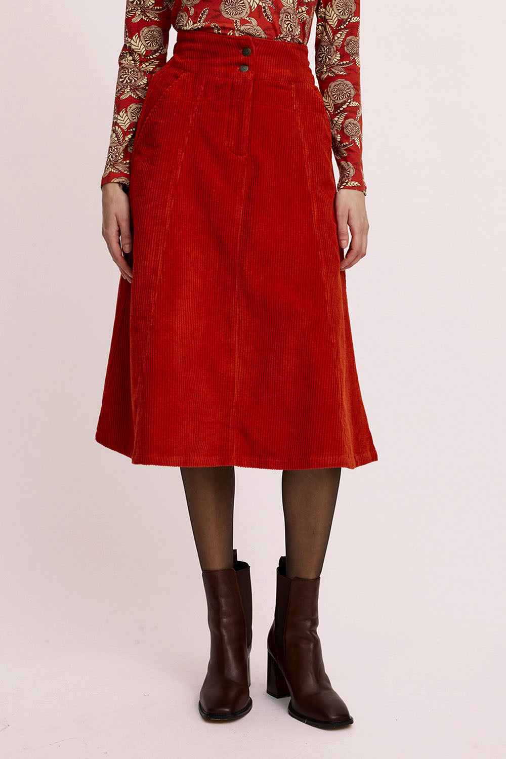 Corduroy skirt made from organic cotton