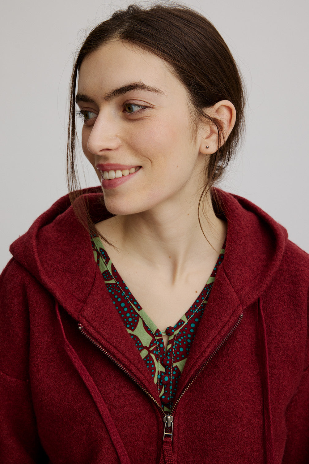 Cosy jacket made from milled wool