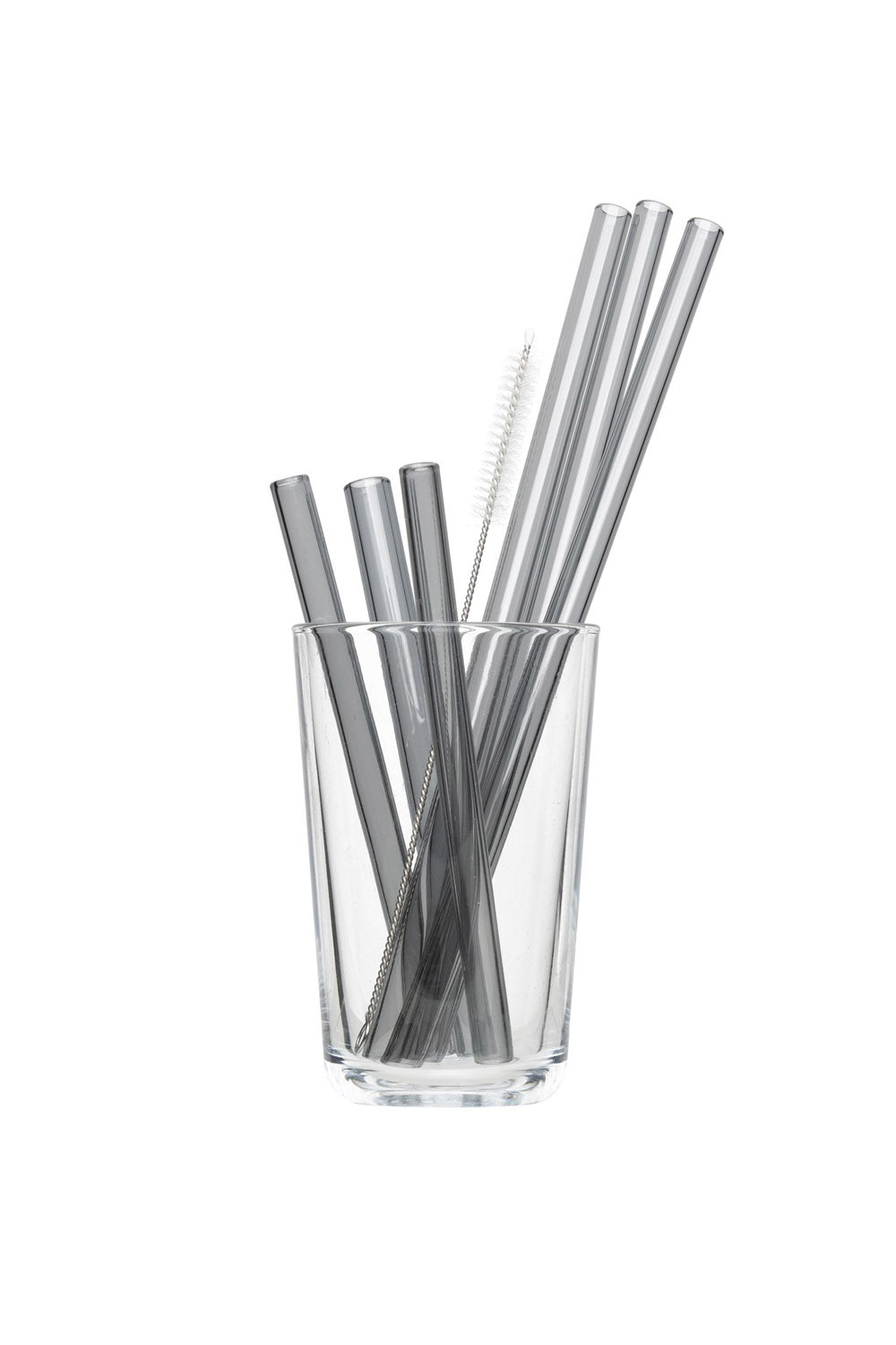 Cocktail Strohhalm 6er Set Glas smokey