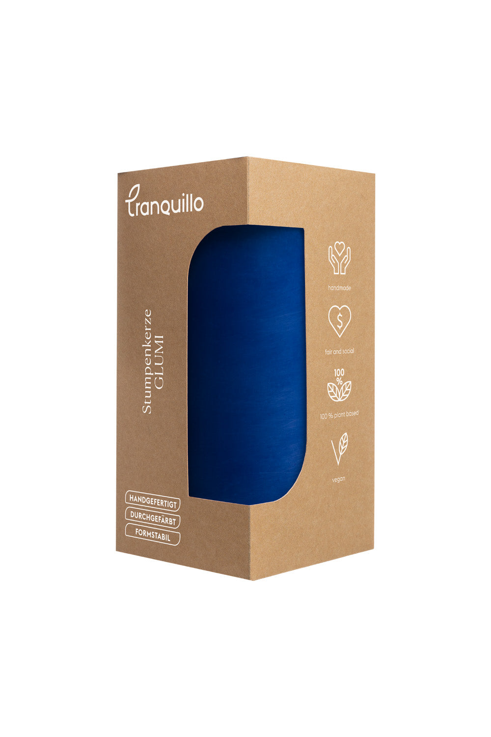 Pillar Candle GLUMI blue