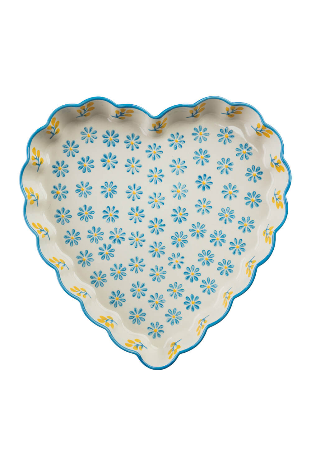Quicheform FLORAAL Blau – Steinzeug, 26 x 26 cm