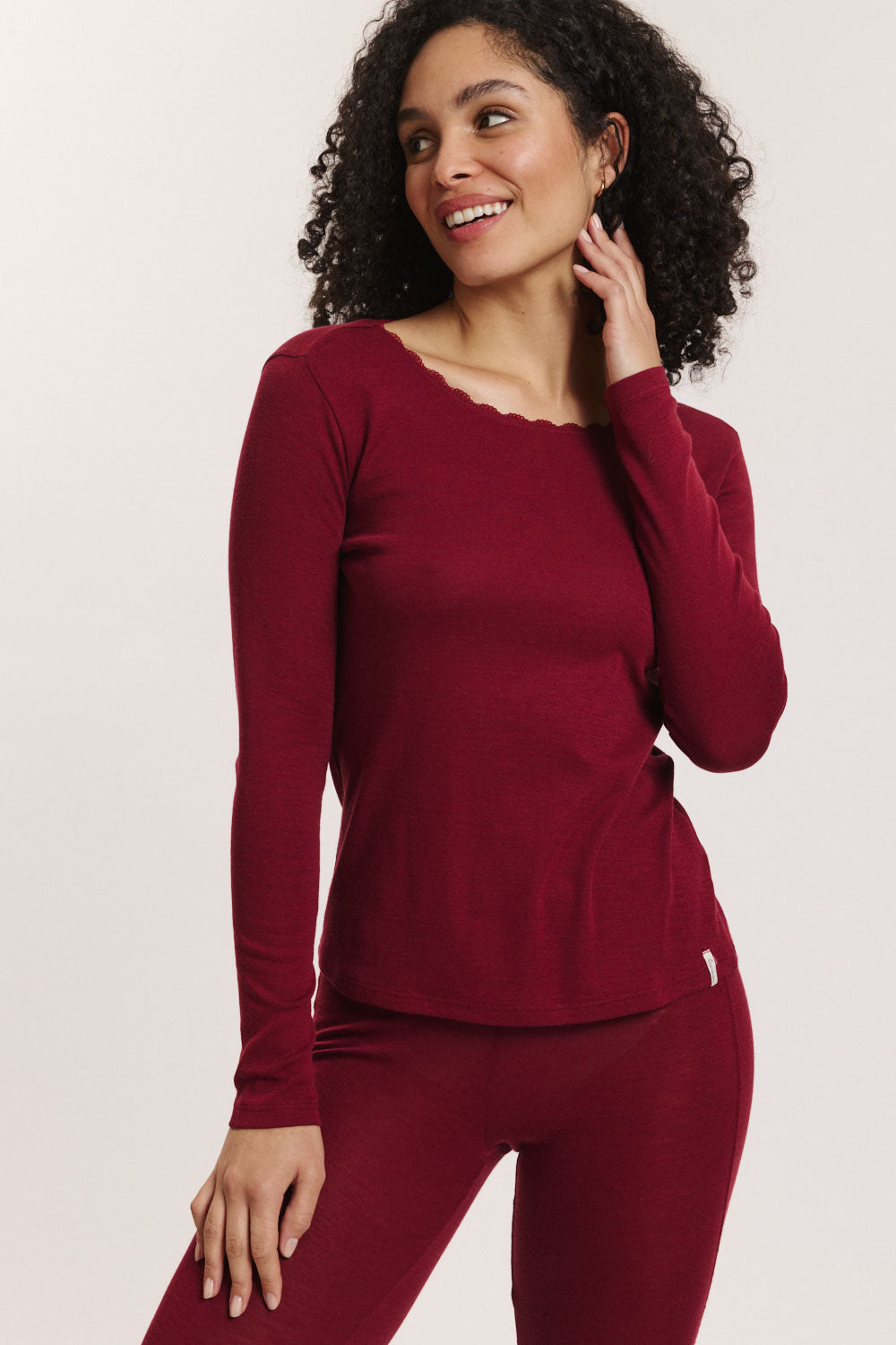 Longsleeve Noemiee aus Wolle-Baumwolle-Jersey