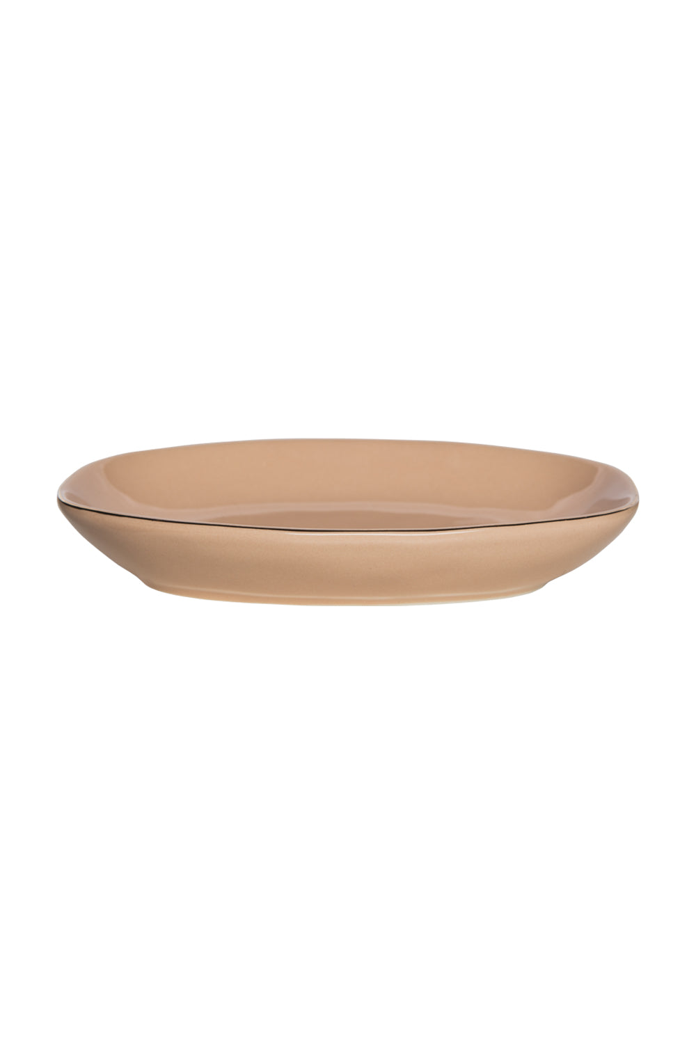 Seifenschale CLASSIC salmon mit Goldrand