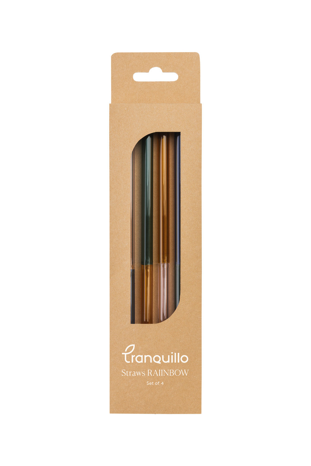 Strohhalme RAIINBOW 4er-Set Blau – Borosilikatglas