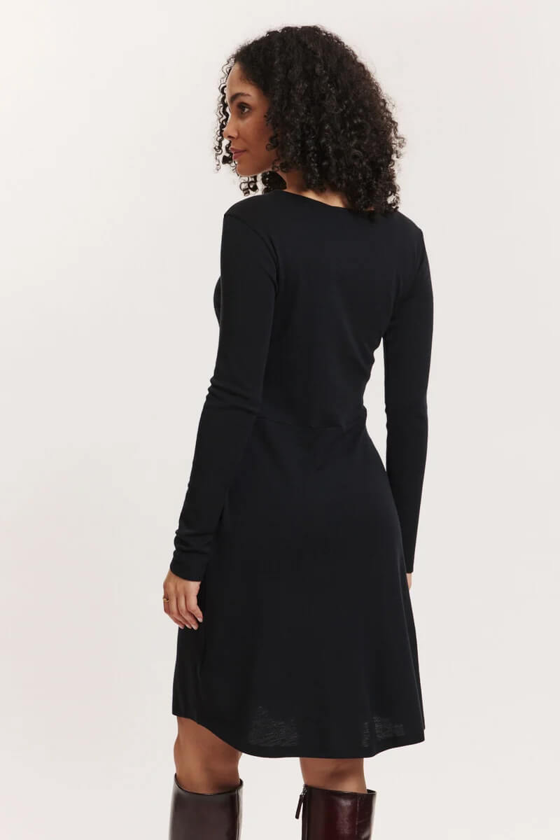 Kleid Moonii aus Wolle-Baumwolle-Jersey