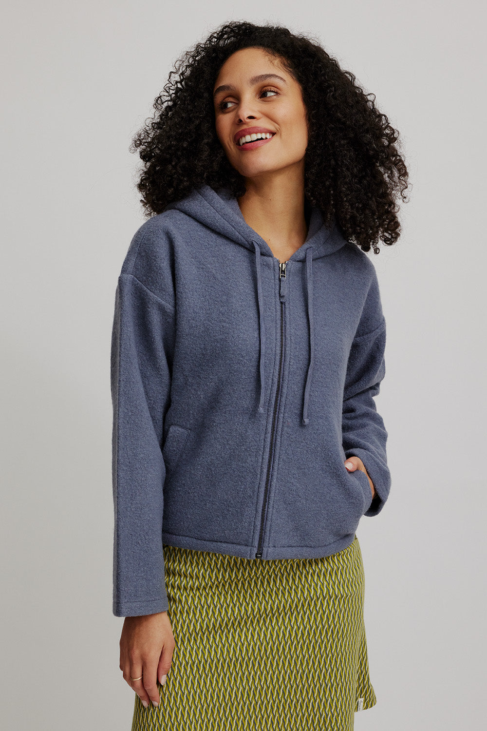 Cosy jacket made from milled wool
