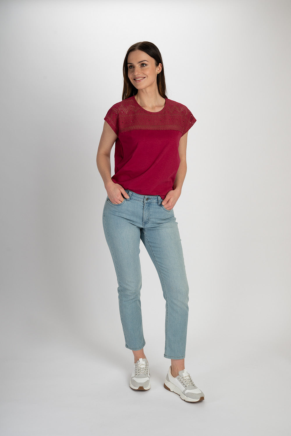 Shirt mit Spitzendetails