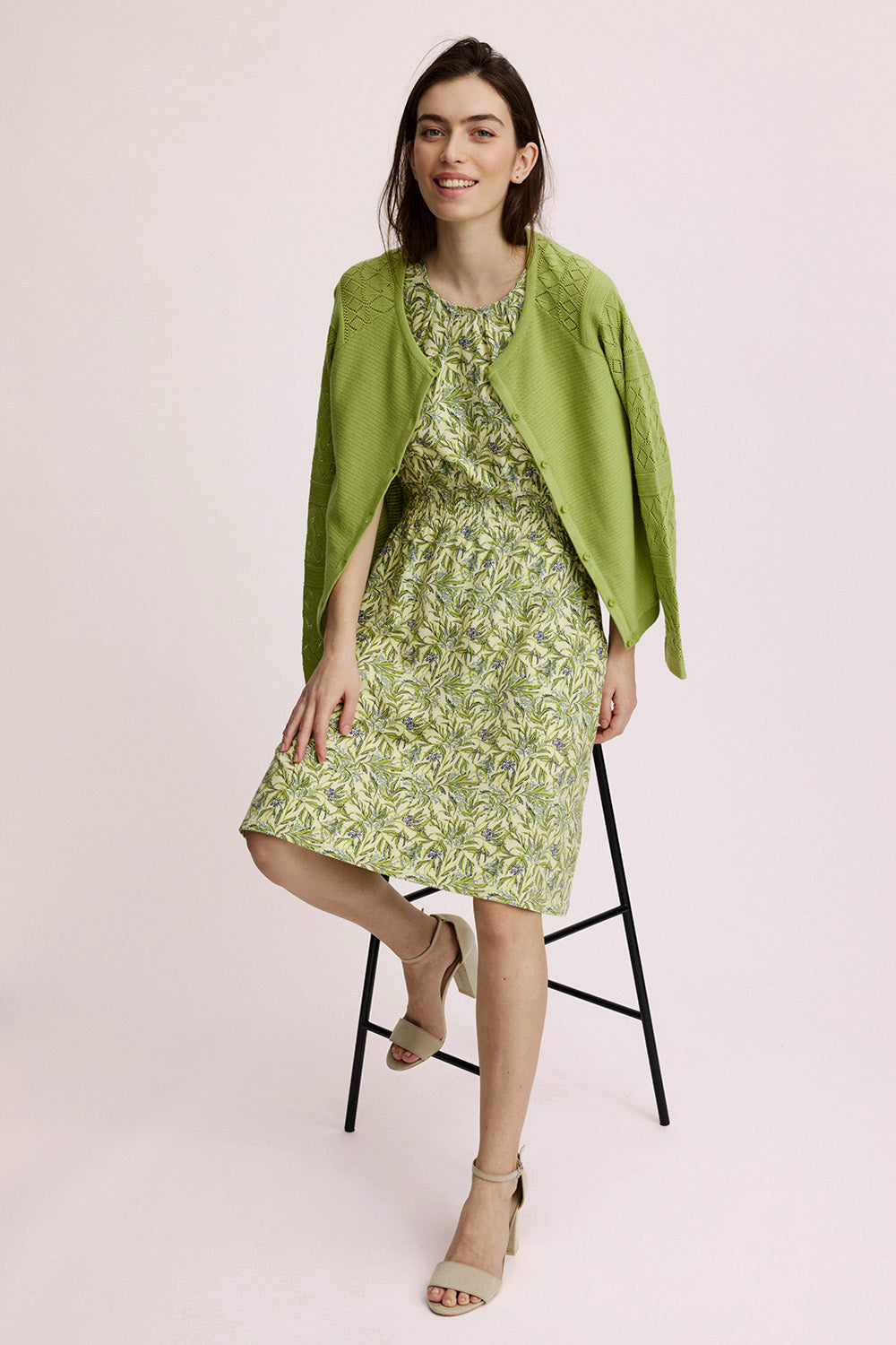 Waisted jersey dress