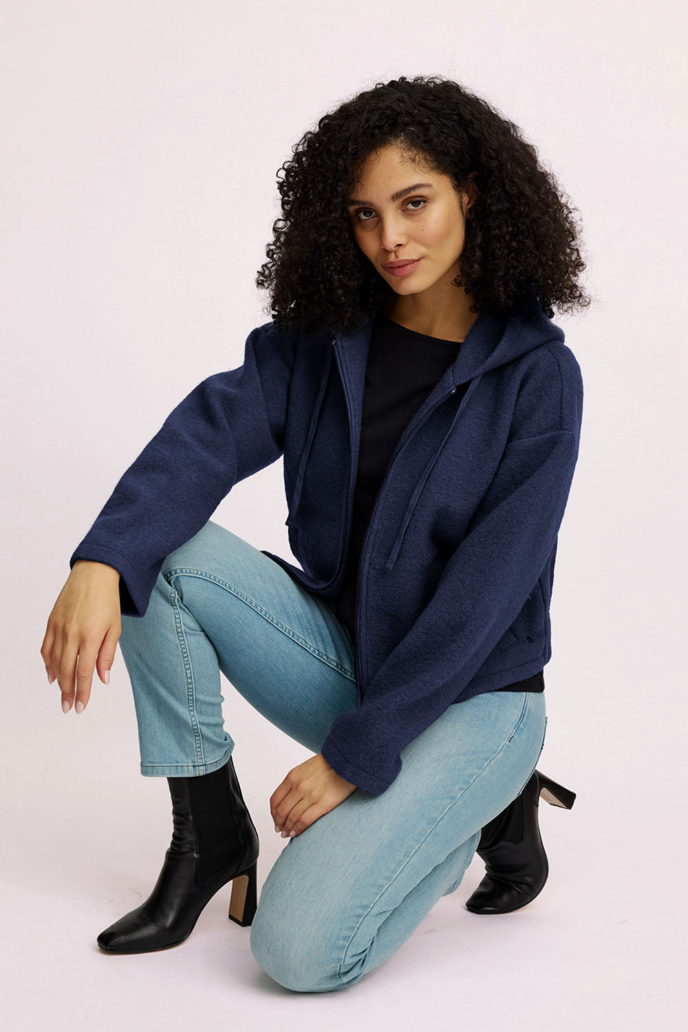 Cosy jacket made from milled wool