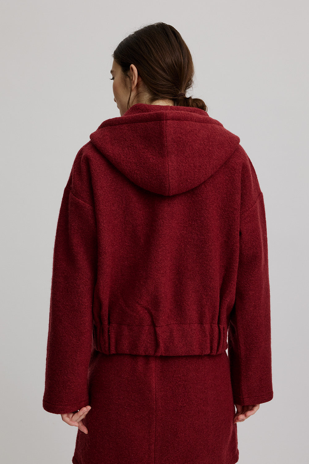 Cosy jacket made from milled wool