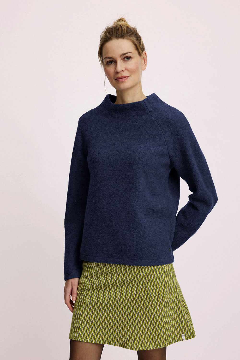 Kurzer Pullover aus reinem Wollfleece