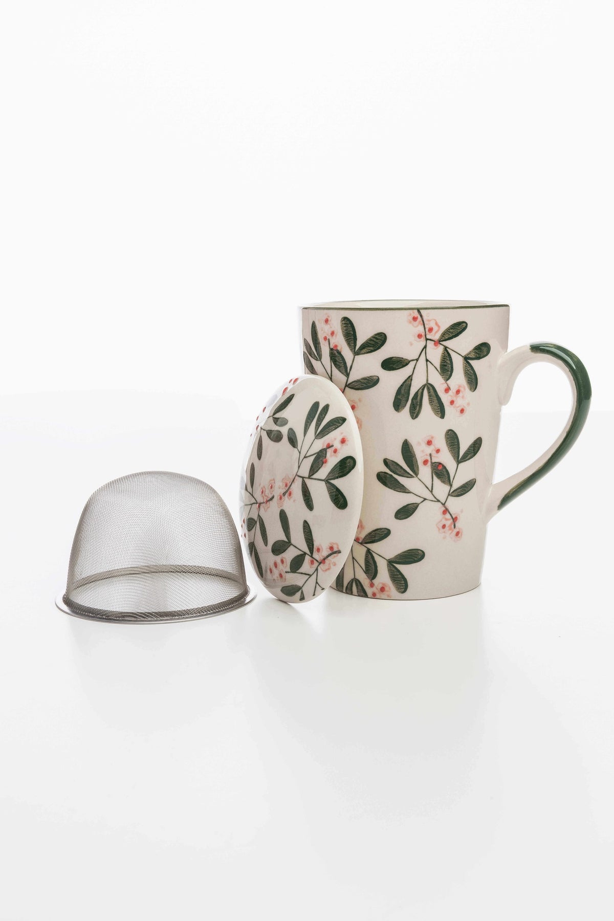 Tasse mit Teesieb VINTAGE GARDEN, Detailansicht des Motivs