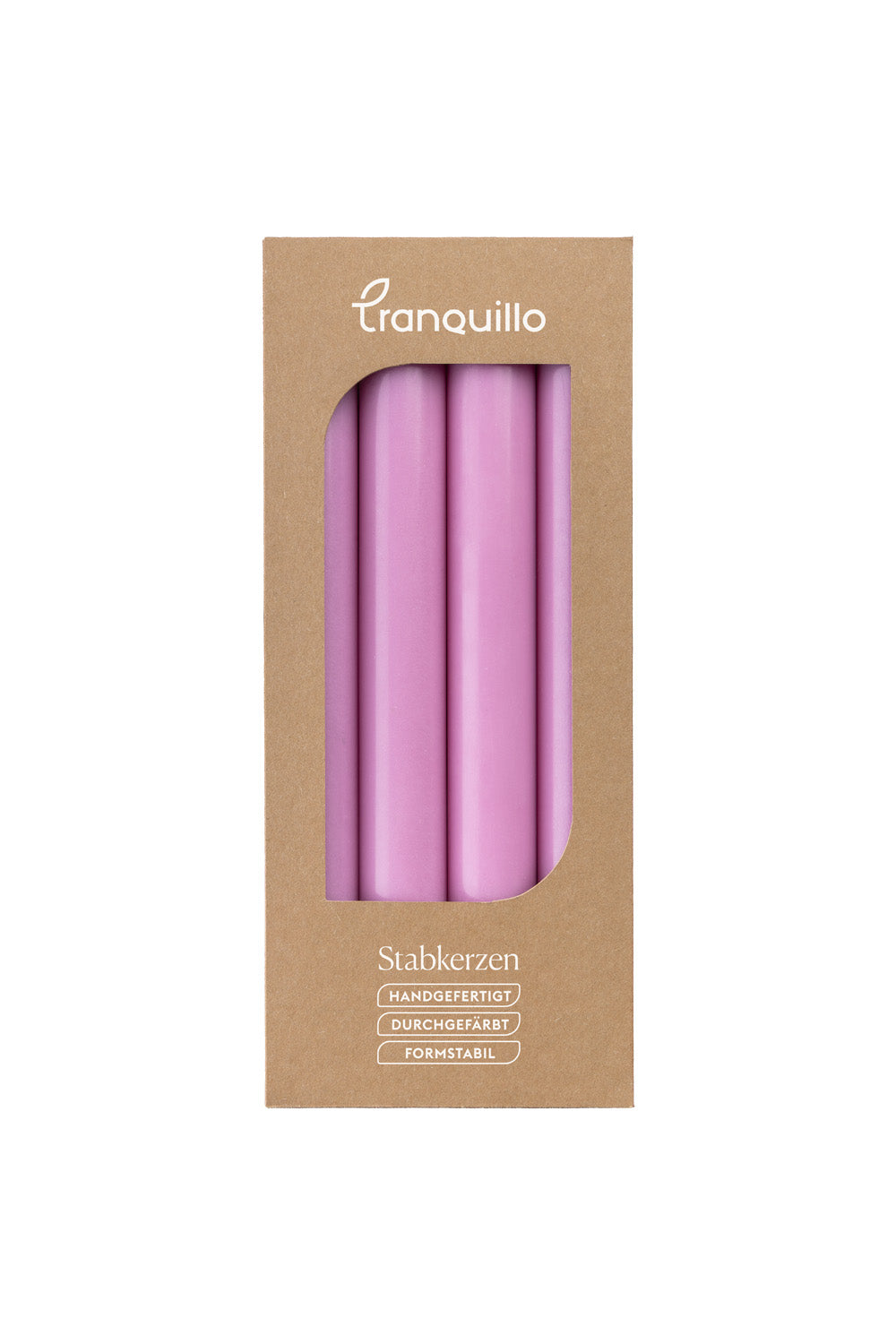 Taper Candles GLUMI pink Set of 4