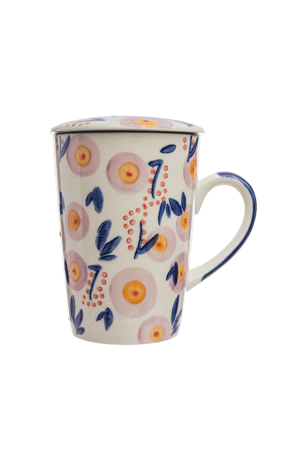 Tasse mit Teesieb VINTAGE GARDEN rose