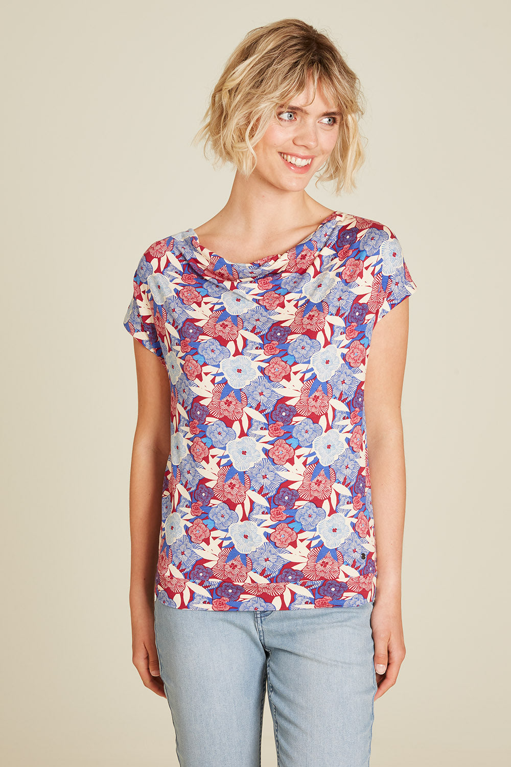 Wasserfall- Shirt aus EcoVero™ Viskose