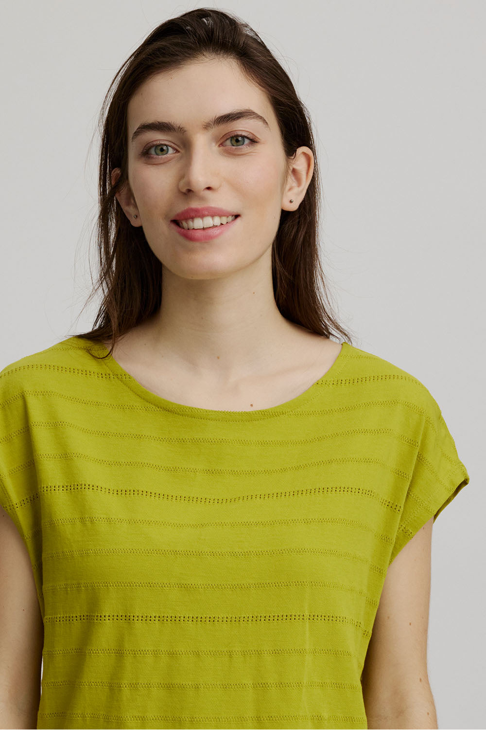 Loose shirt made of ajour jersey