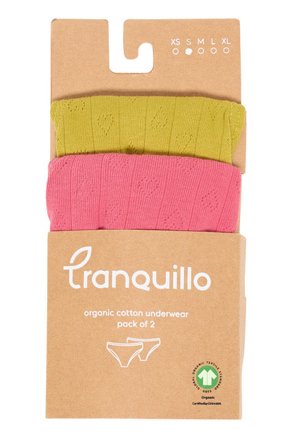 Set of 2 organic cotton jersey briefs Puaa