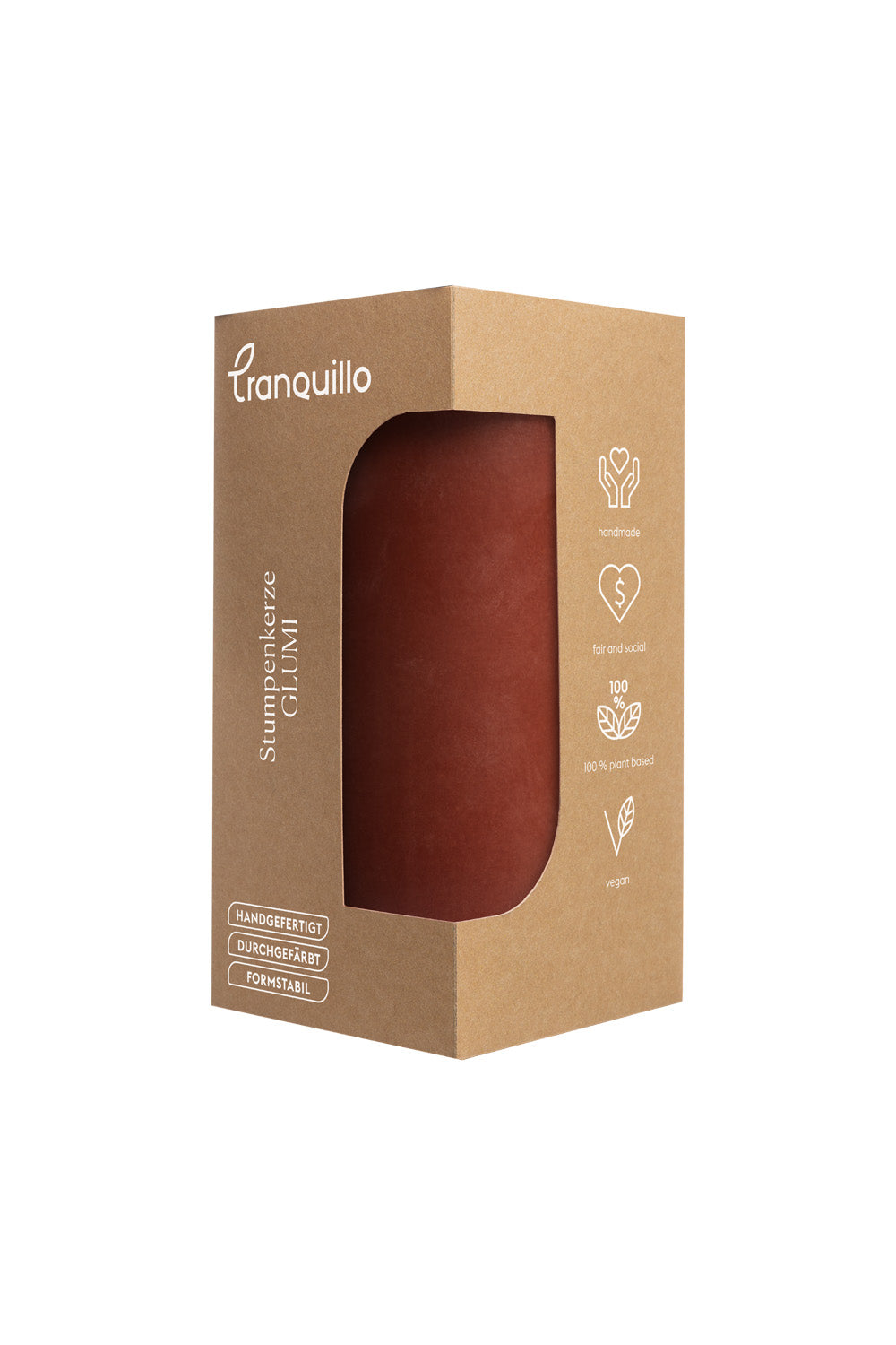 Pillar Candle GLUMI red