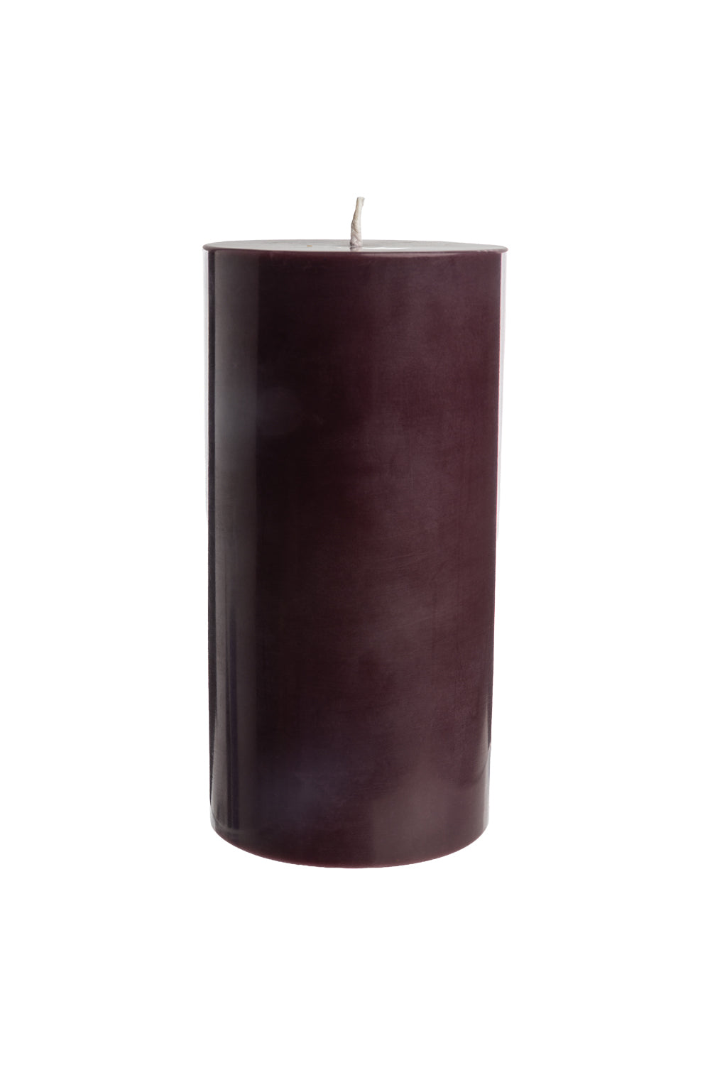 Handgearbeitete Stumpenkerze GLUMI wine red, Ø 7,5 x 15 cm