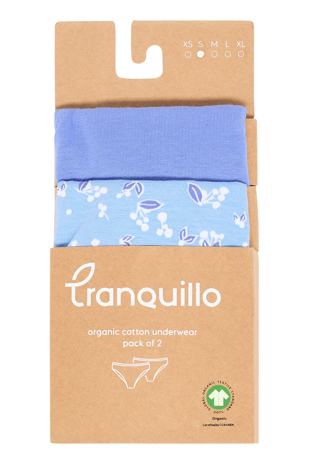 Set of 2 organic cotton jersey briefs Adaa