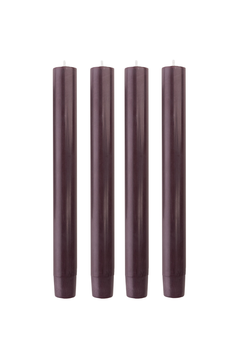 Stabkerzen GLUMI wine red 4er-Set