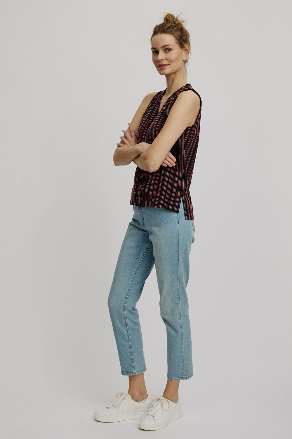Bluse in Leinenoptik