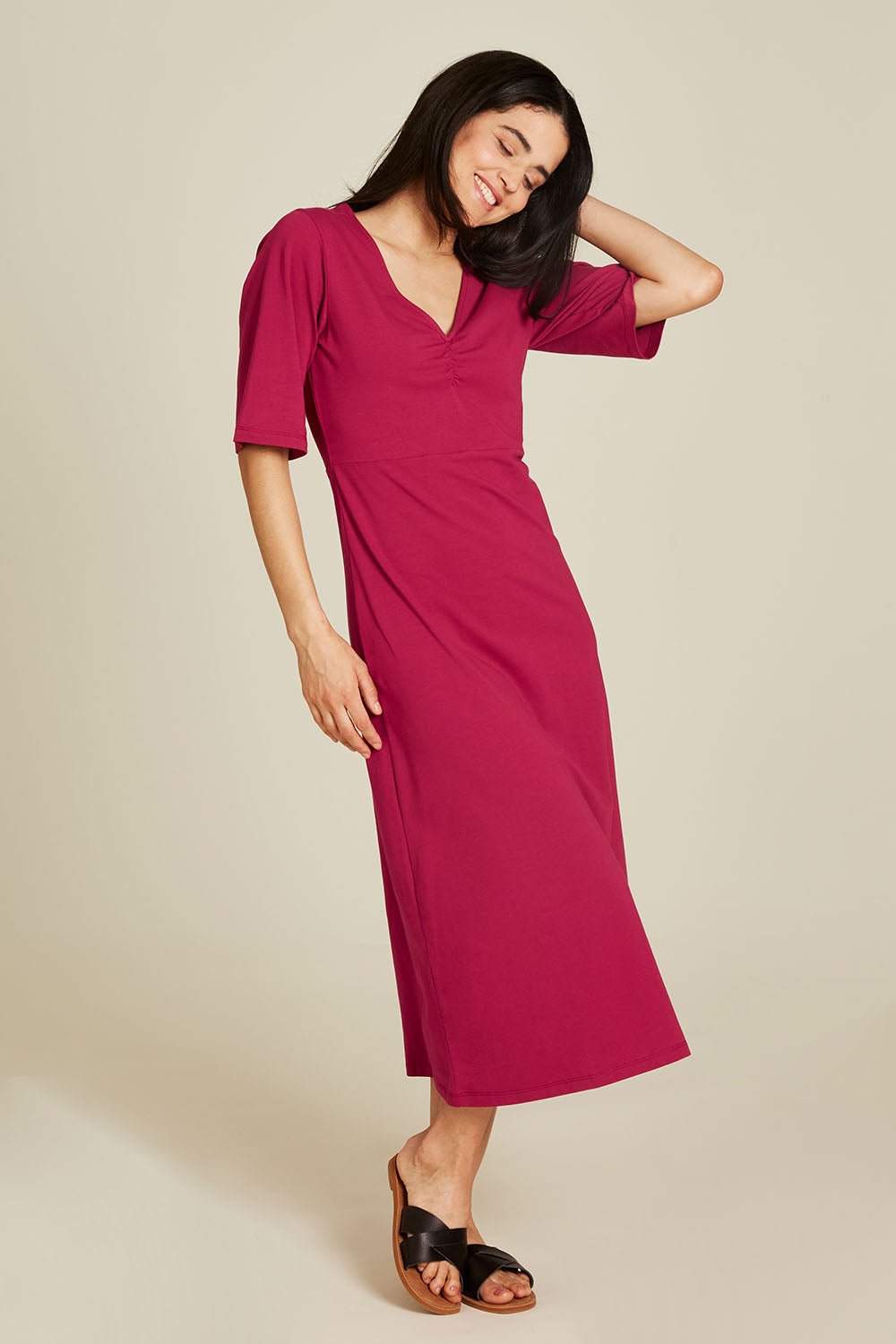 Midikleid aus Jersey
