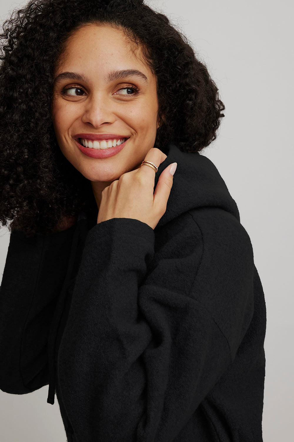 Cosy jacket made from milled wool