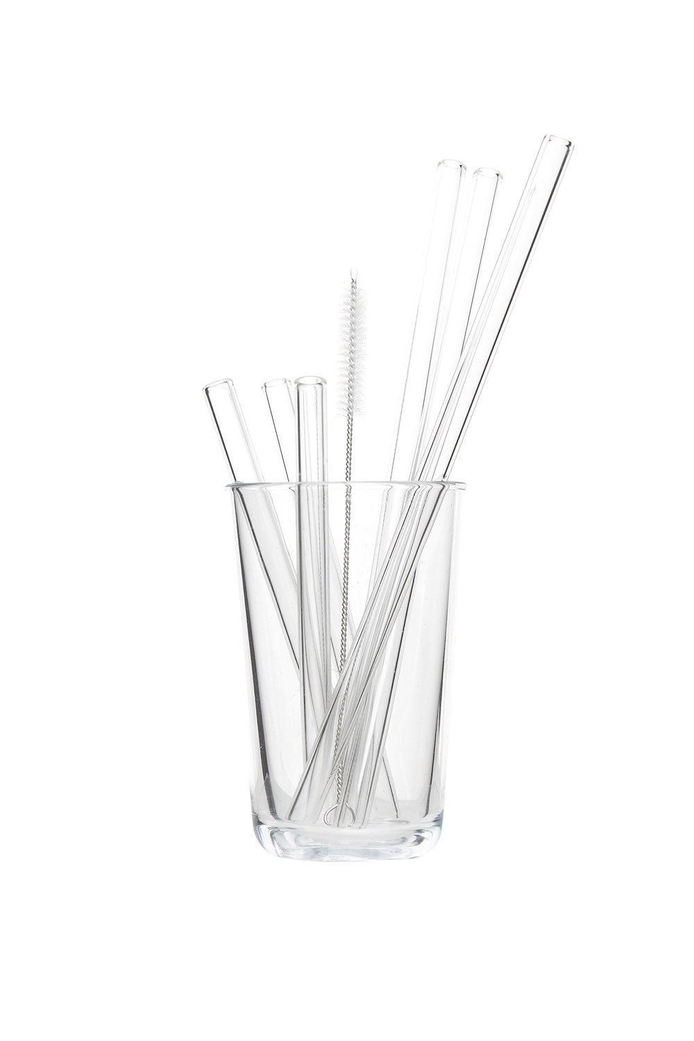 Cocktail Strohhalm 6er Set Glas farblos