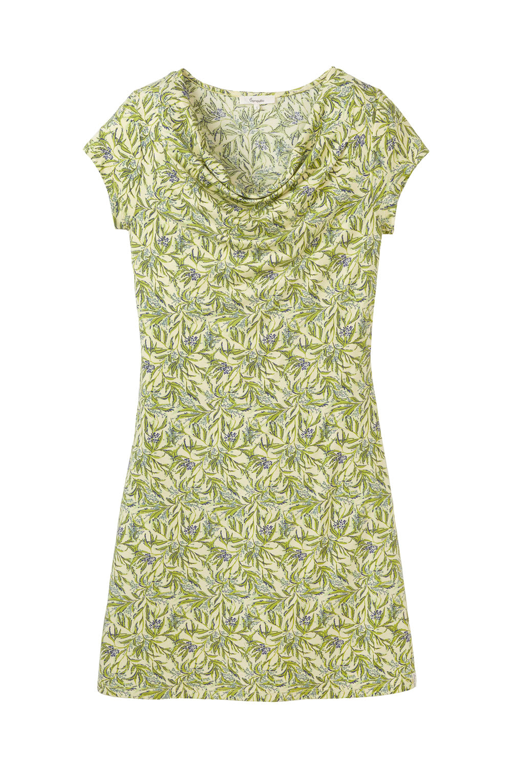 Kleid mit Wasserfall- Ausschnitt