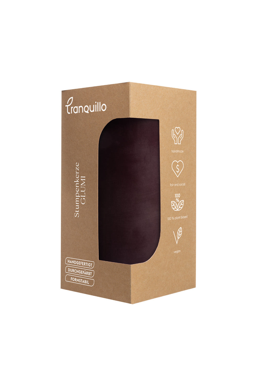 Pillar Candle GLUMI wine red
