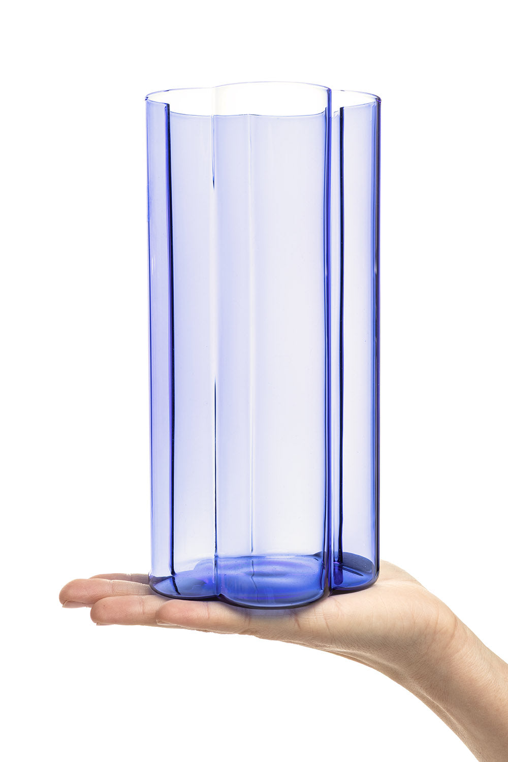 Vase RAIINBOW groß Blau – Borosilikatglas