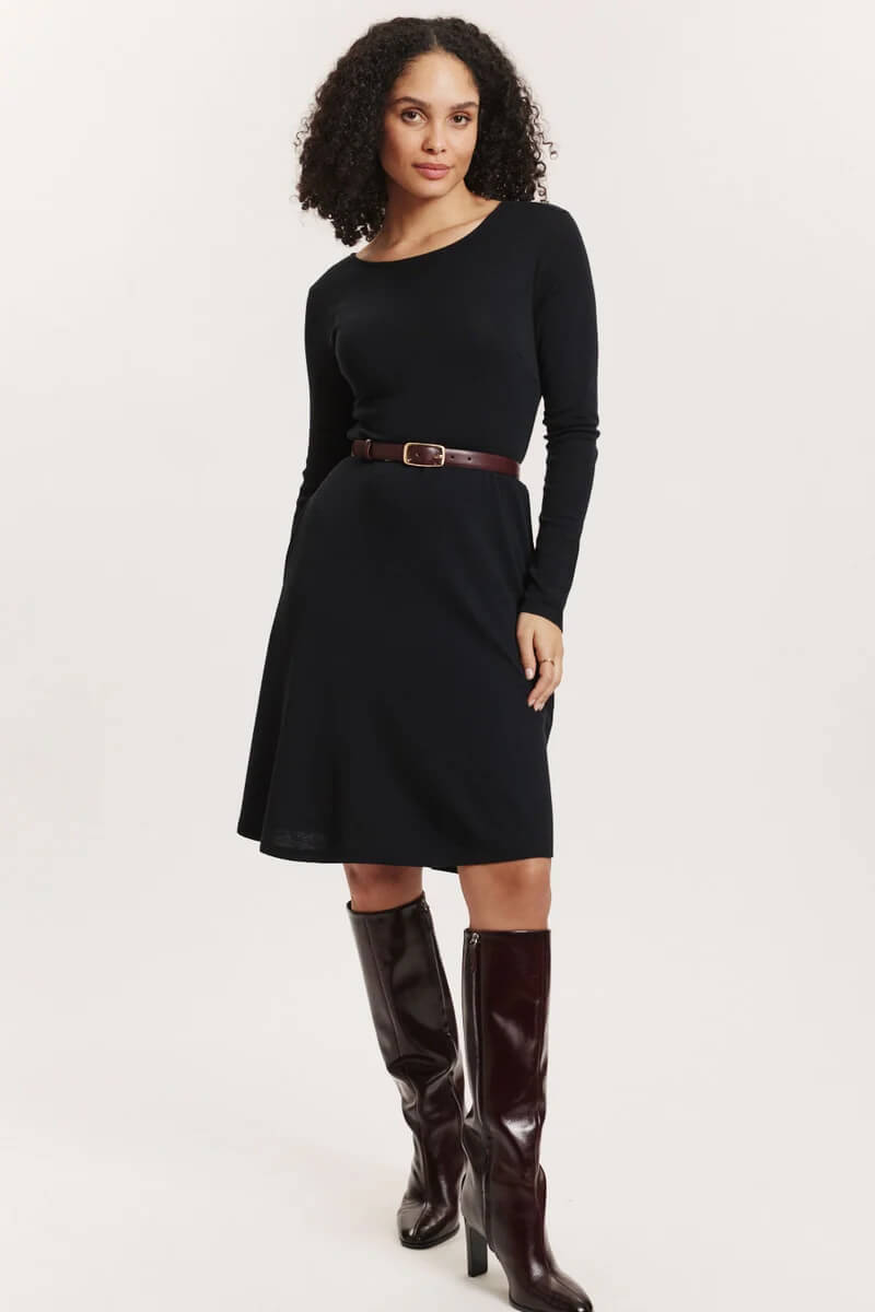 Kleid Moonii aus Wolle-Baumwolle-Jersey