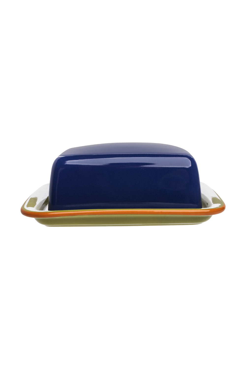 Butterdose COLOURI Blau aus Steinzeug