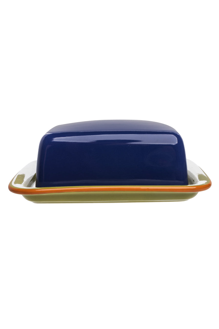 Butterdose COLOURI Blau aus Steinzeug