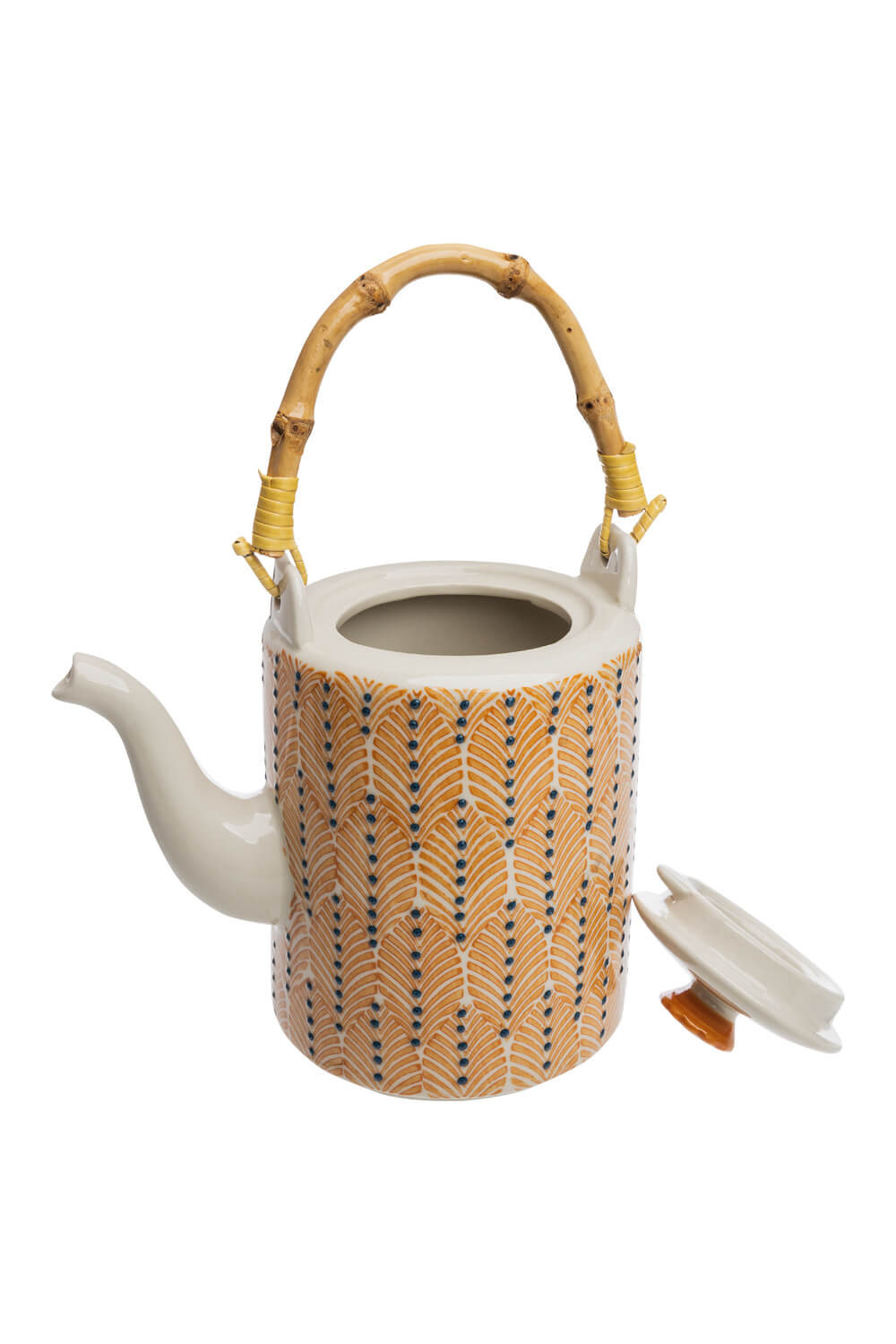 Teekanne MIIX'N'MATCH – Steinzeug & Rattan
